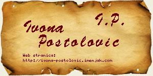 Ivona Postolović vizit kartica